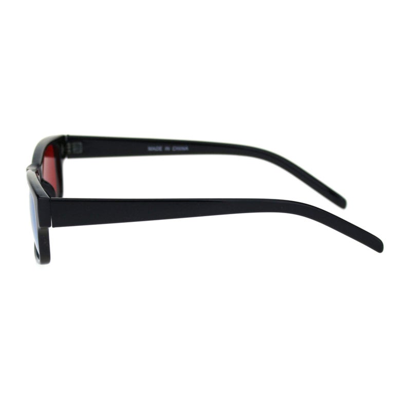 SA106 Black Anaglyphic Red Blue Cyan Stereoscopic Lens 3D Glasses (Blue Left Red Right) - Image 3
